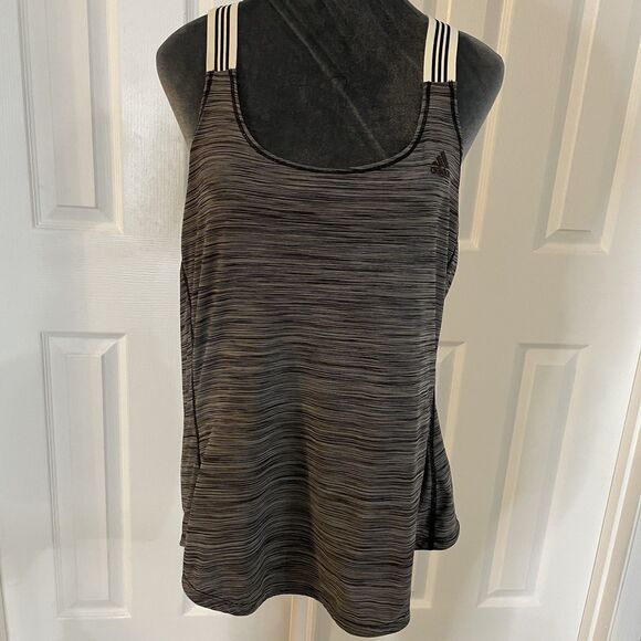 ADIDAS CLIMALITE PERFORMER X-BACK TANK TOP SHIRT Women's Large Black/Gray - Picture 1 of 3
